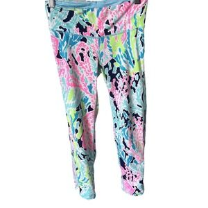 Lilly Pulitzer Luxletic UPF 50 Athletic Leggings Womens Sz XS workout Pink pants